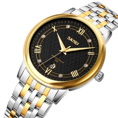 Чоловічий годинник Skmei 9272TGDBK-B Gold/Silver-Black Men