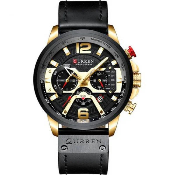 Чоловічий годинник Curren 8329 Black-Gold фото 1