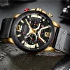 Чоловічий годинник Curren 8329 Black-Gold фото 3