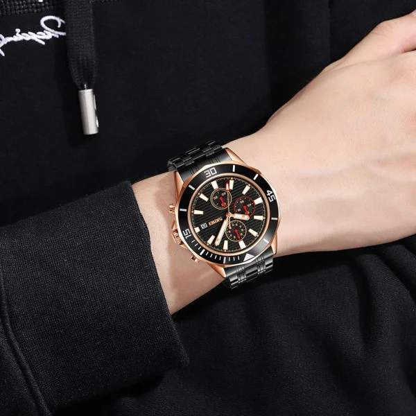 Мужские часы Skmei 9335RGBK Rose Gold-Black фото 4