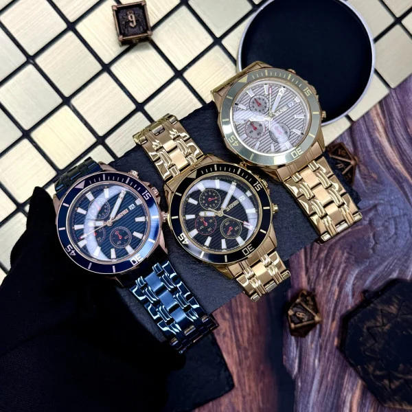 Мужские часы Skmei 9335RGBU Rose Gold-Blue фото 10