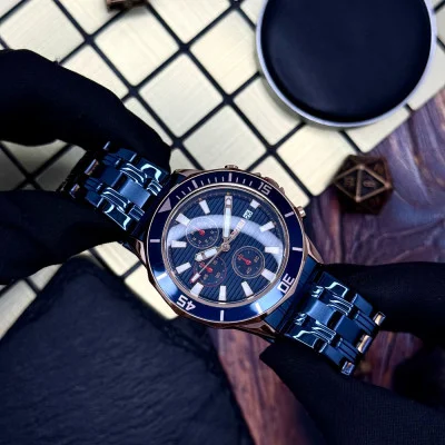 Чоловічий годинник Skmei 9335RGBU Rose Gold-Blue