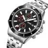 Чоловічий годинник Skmei 9335SIBK Silver-Black фото 3
