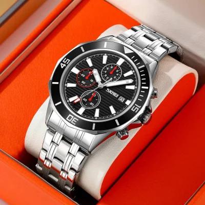 Чоловічий годинник Skmei 9335SIBK Silver-Black
