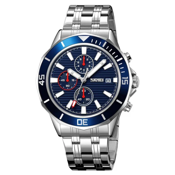 Мужские часы Skmei 9335SIBU Silver-Blue фото 1