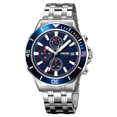 Чоловічий годинник Skmei 9335SIBU Silver-Blue