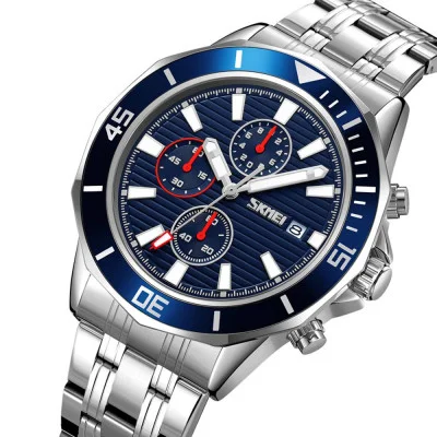 Чоловічий годинник Skmei 9335SIBU Silver-Blue