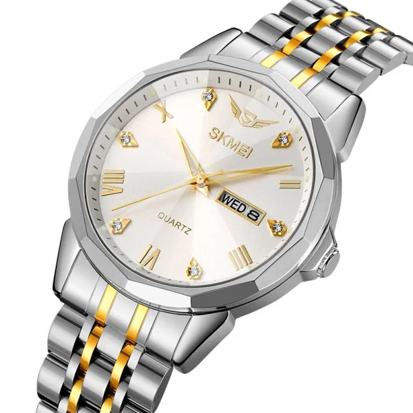 Мужские часы Skmei 2291TGDWT Silver-Gold-White фото 3