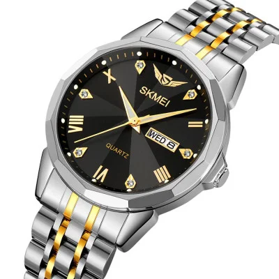 Чоловічий годинник Skmei 2291TGDBK Silver-Gold-Black