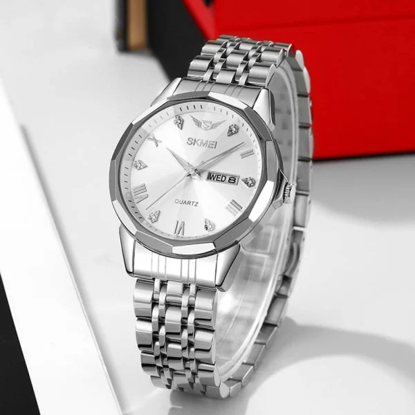 Чоловічий годинник Skmei 2291SIWT Silver-White фото 5