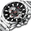 Мужские часы Curren 8363 Silver-Black фото 3