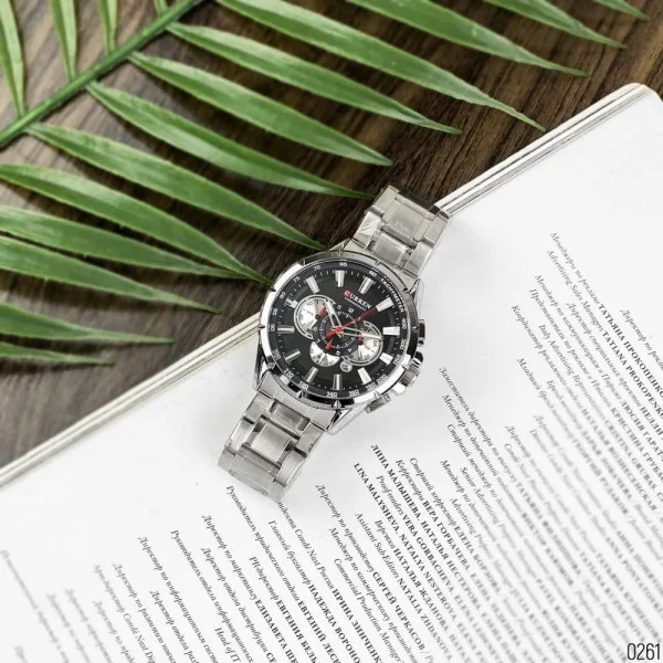 Мужские часы Curren 8363 Silver-Black фото 6