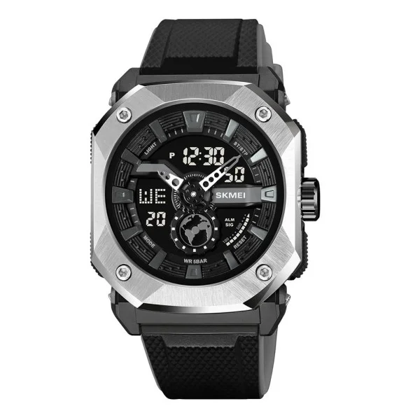 Чоловічий годинник Skmei 2272SIBK Silver-Black фото 1