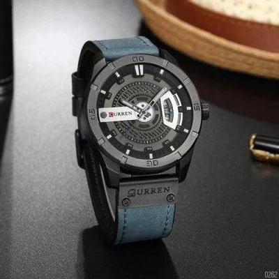 Мужские часы Curren 8301 Light Blue-Black