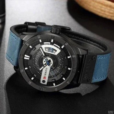 Мужские часы Curren 8301 Light Blue-Black