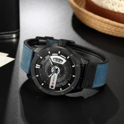 Чоловічий годинник Curren 8301 Light Blue-Black