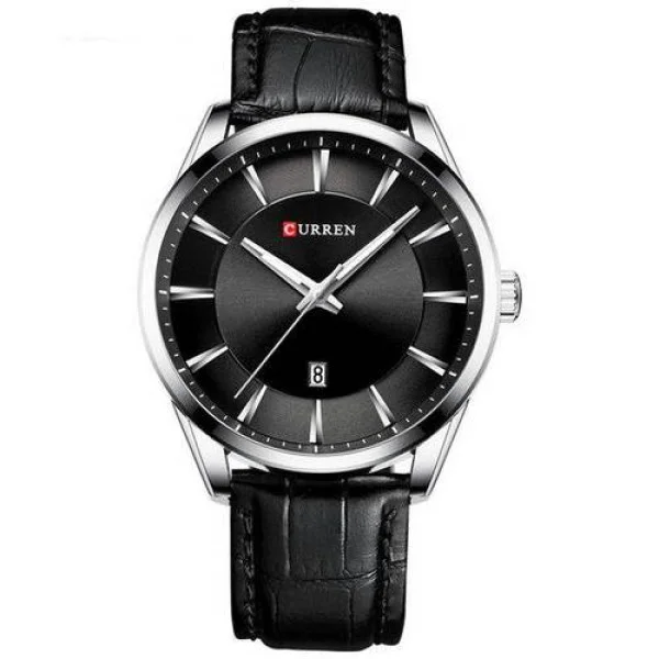 Чоловічий годинник Curren 8365 Silver-Black фото 1