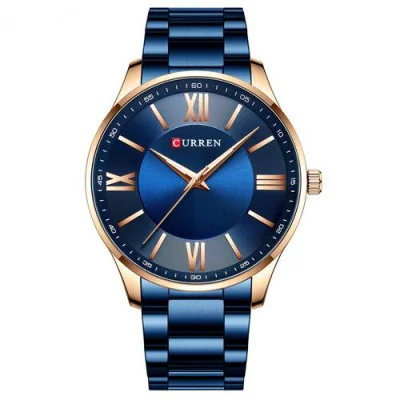 Чоловічий годинник Curren 8383 Blue-Gold