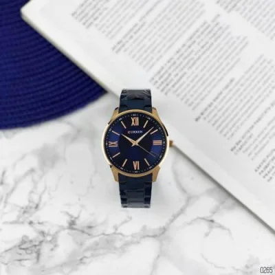 Чоловічий годинник Curren 8383 Blue-Gold