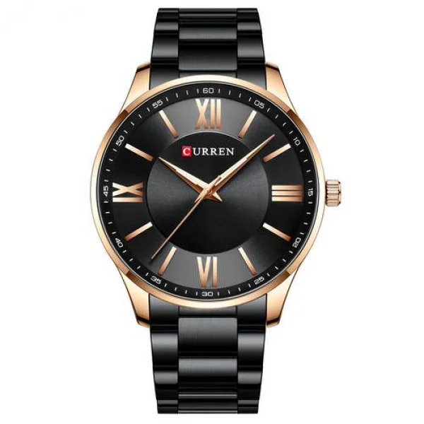 Чоловічий годинник Curren 8383 Black-Gold фото 1