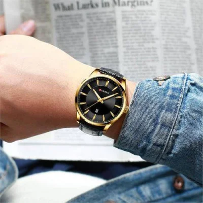 Чоловічий годинник Curren 8365 Black-Gold
