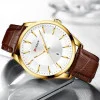 Чоловічий годинник Curren 8365 Brown-Gold-White фото 4