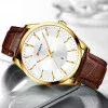 Чоловічий годинник Curren 8365 Brown-Gold-White фото 4