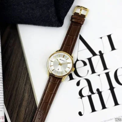Чоловічий годинник Curren 8365 Brown-Gold-White