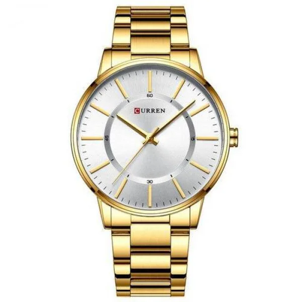Чоловічий годинник Curren 8385 Gold-White фото 1