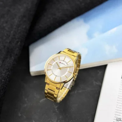 Чоловічий годинник Curren 8385 Gold-White