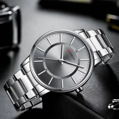 Мужские часы Curren 8385 Silver-Gray