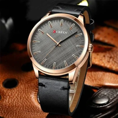 Чоловічий годинник Curren 8386 Black-Gold-Gray