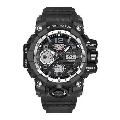 Чоловічий годинник Sanda 6021 Black-Silver
