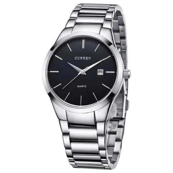 Мужские часы Curren 8106 Silver-Black фото 1