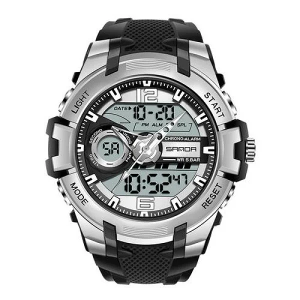 Мужские часы Sanda 6015 Black-Silver фото 1