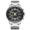 Чоловічий годинник Curren 8334 Silver-Black фото 2