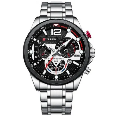 Чоловічий годинник Curren 8395 Silver-Black