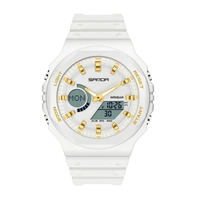 Мужские часы Sanda 6016 White-Gold