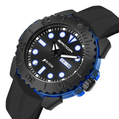 Мужские часы Sanda 3118 Black-Blue