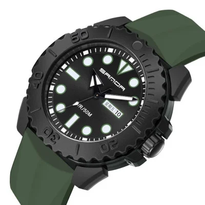Чоловічий годинник Sanda 3118 Black-Military Wristband