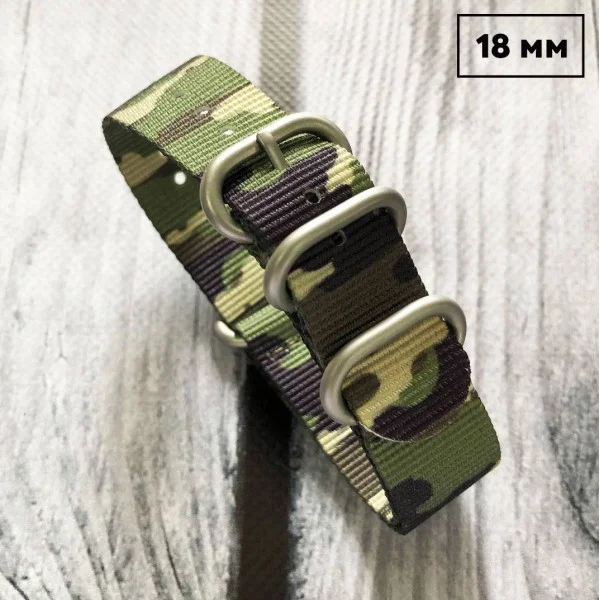 Ремінець Nato Camo Multicam 18 мм фото 1