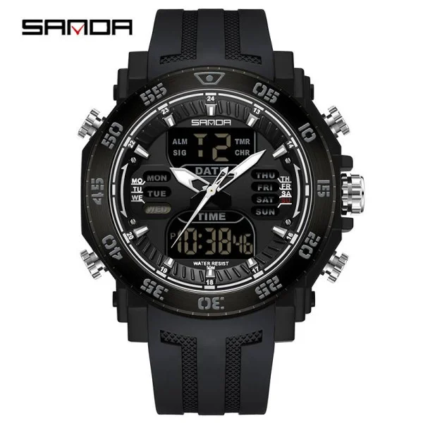 Чоловічий годинник Sanda 6029 All Black фото 1