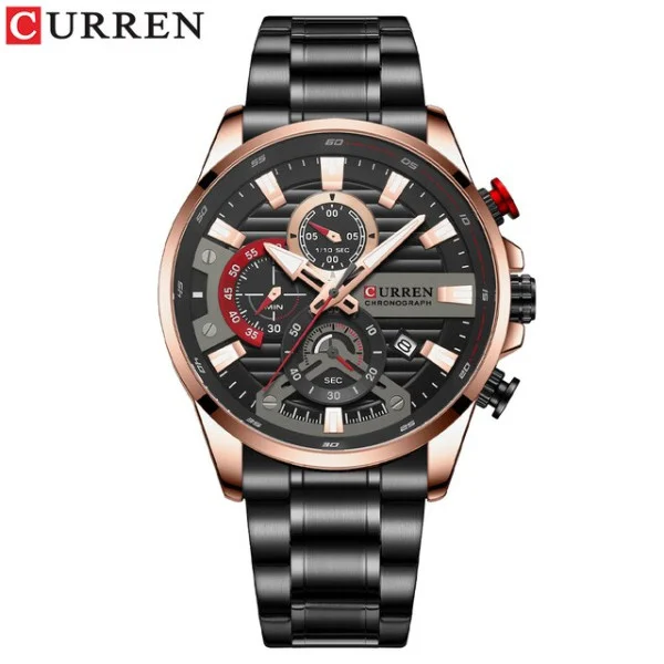 Мужские часы Curren 8415 Black-Gold фото 1