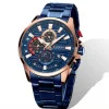 Чоловічий годинник Curren 8415 Blue-Gold фото 3