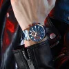 Чоловічий годинник Curren 8415 Blue-Gold фото 4