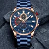 Чоловічий годинник Curren 8415 Blue-Gold фото 5