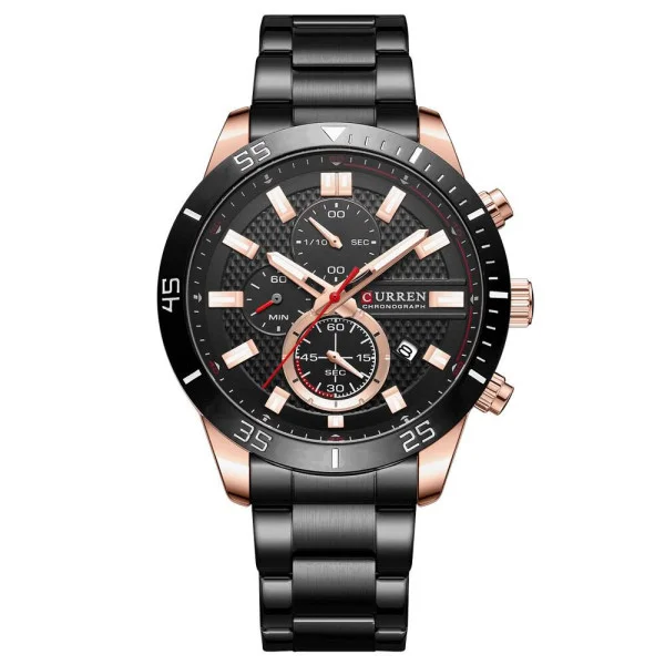 Мужские часы Curren 8417 Black-Gold фото 1