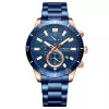 Чоловічий годинник Curren 8417 Blue-Gold фото 2