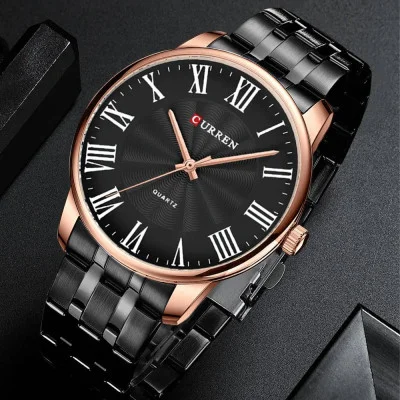 Мужские часы Curren 8422 Black-Gold