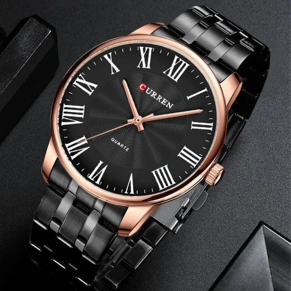 Мужские часы Curren 8422 Black-Gold фото 3